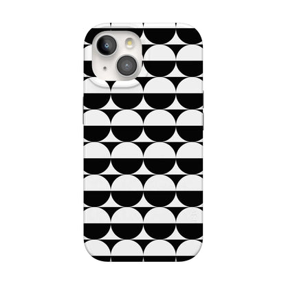 Half Moon | High Contrast Design Case Phone Case Casetry Classic + MagSafe® iPhone 15