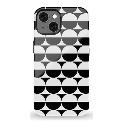 Half Moon | High Contrast Design Case Phone Case Casetry Essential + MagSafe® iPhone 13