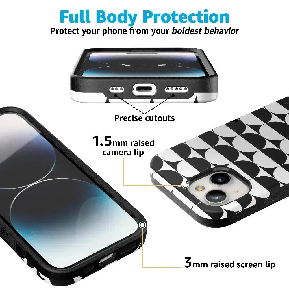 Half Moon | High Contrast Design Case Phone Case Casetry