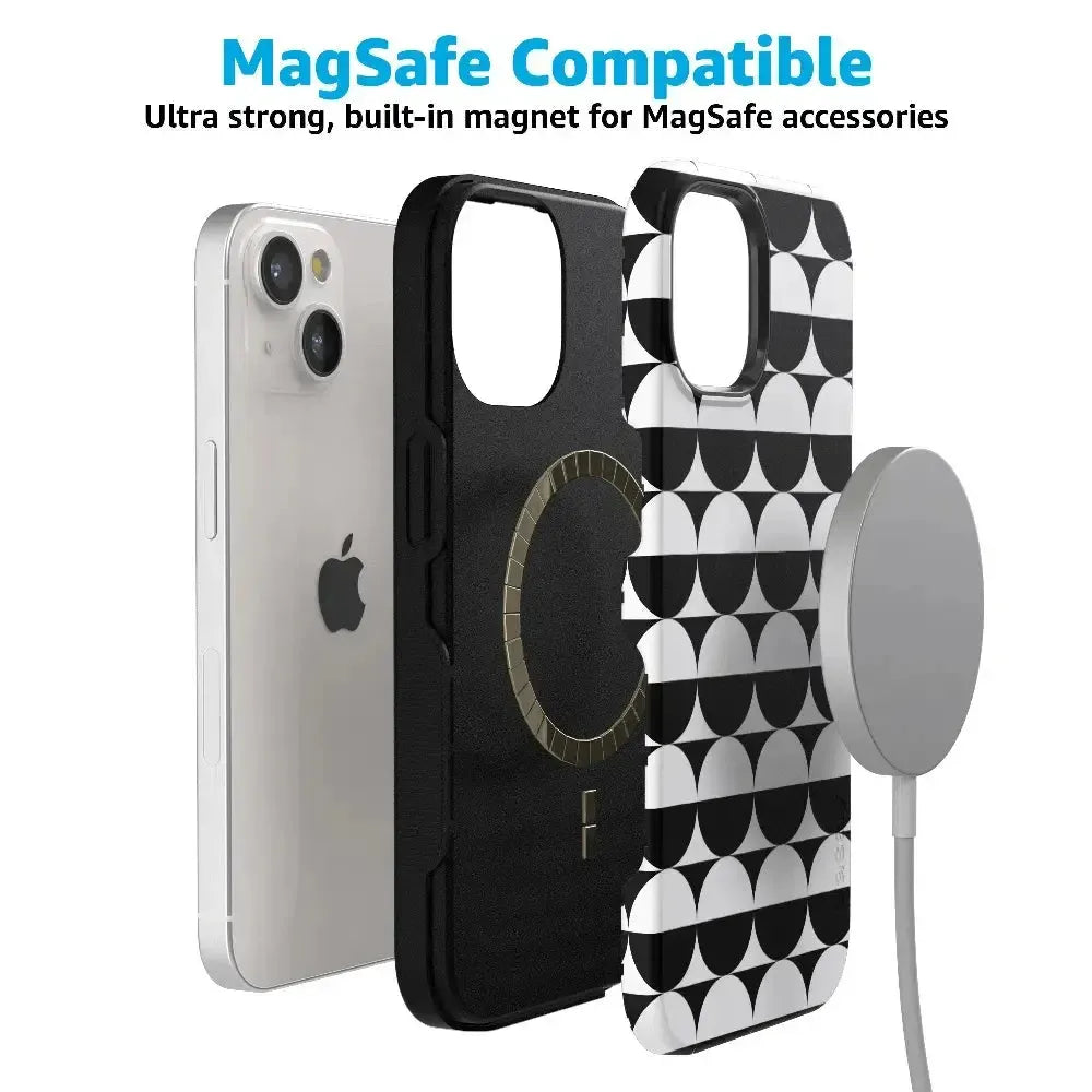 Half Moon | High Contrast Design Case Phone Case Casetry