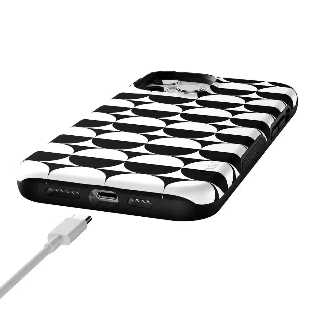 Half Moon | High Contrast Design Case Phone Case Casetry