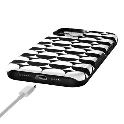 Half Moon | High Contrast Design Case Phone Case Casetry