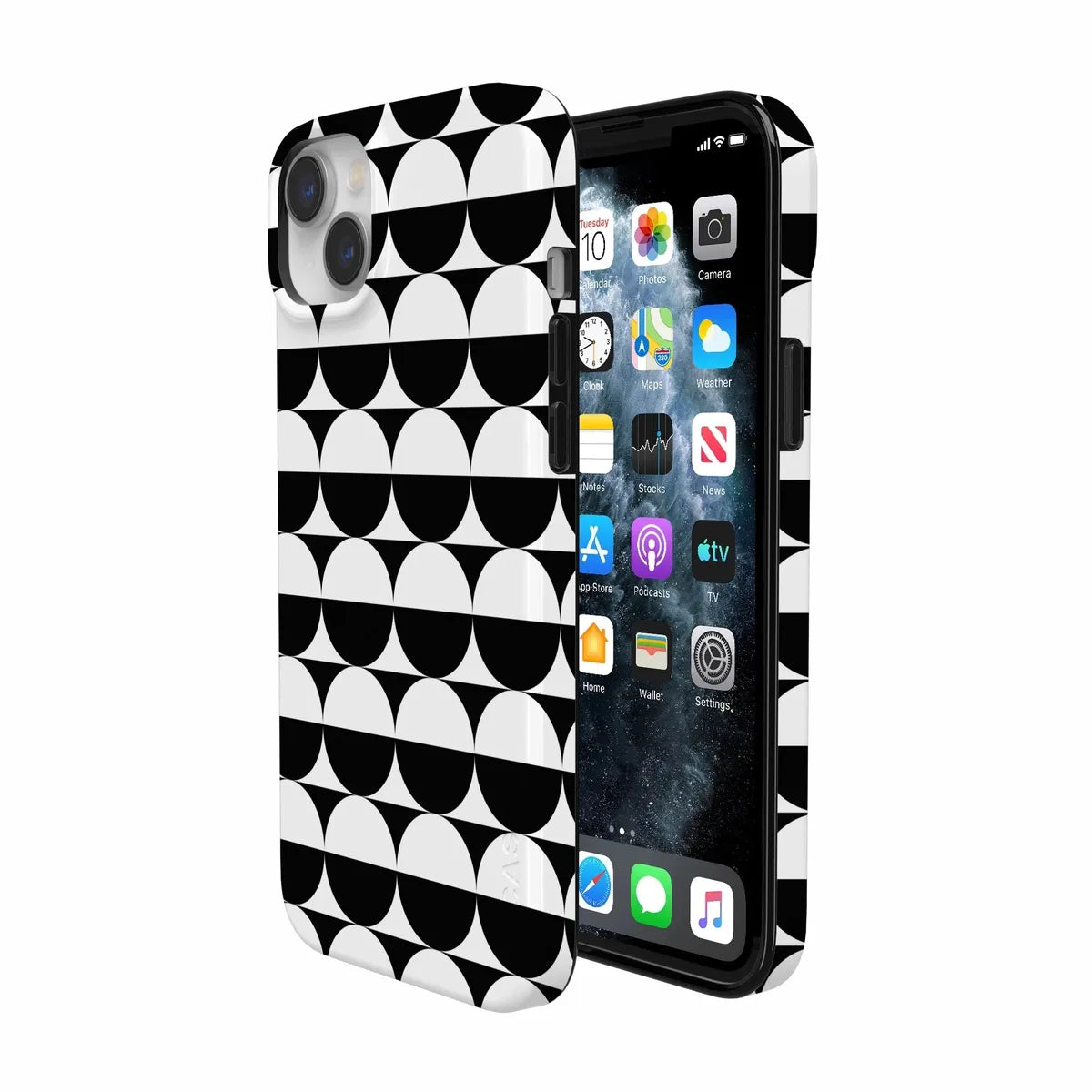 Half Moon | High Contrast Design Case Phone Case Casetry