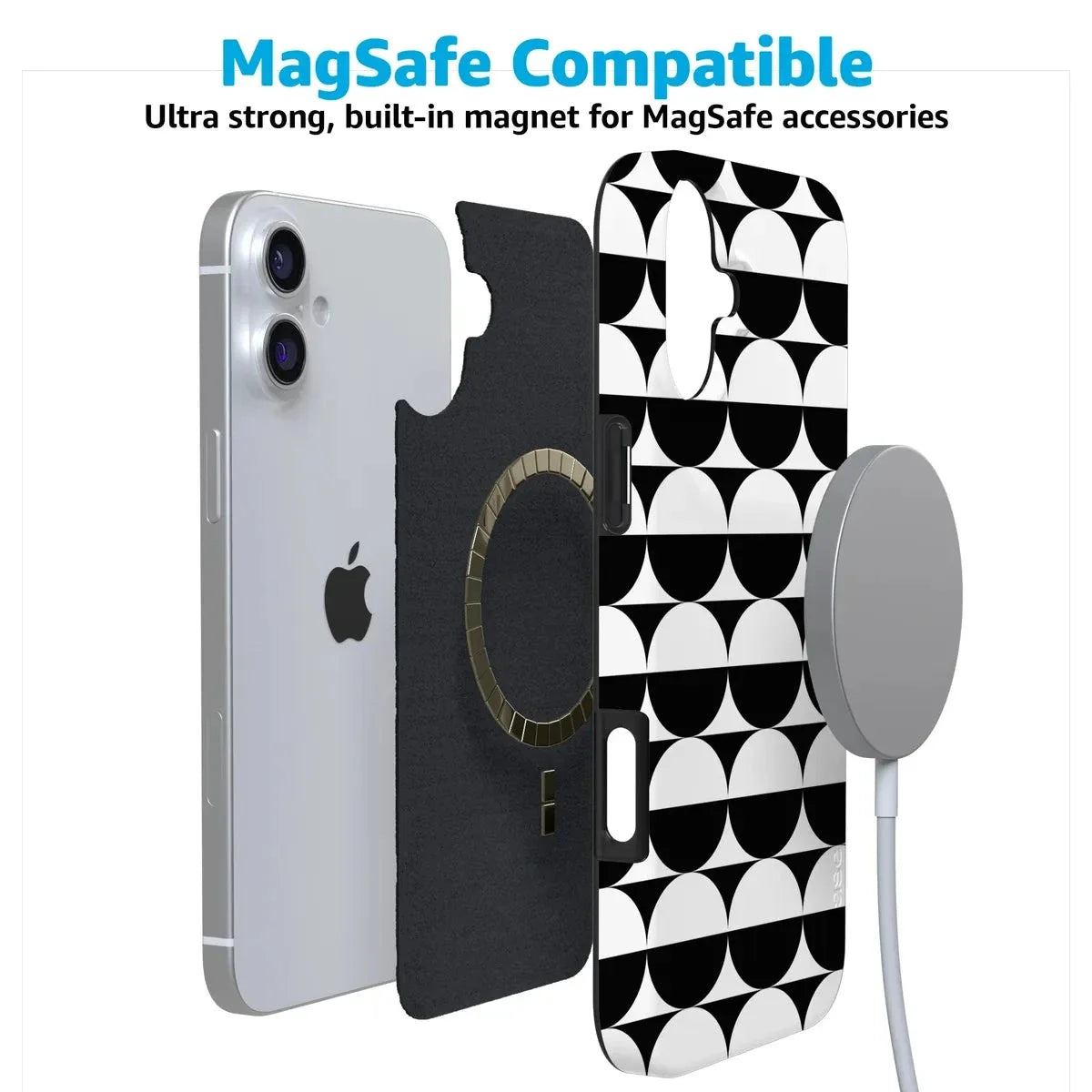 Half Moon | High Contrast Design Case Phone Case Casetry