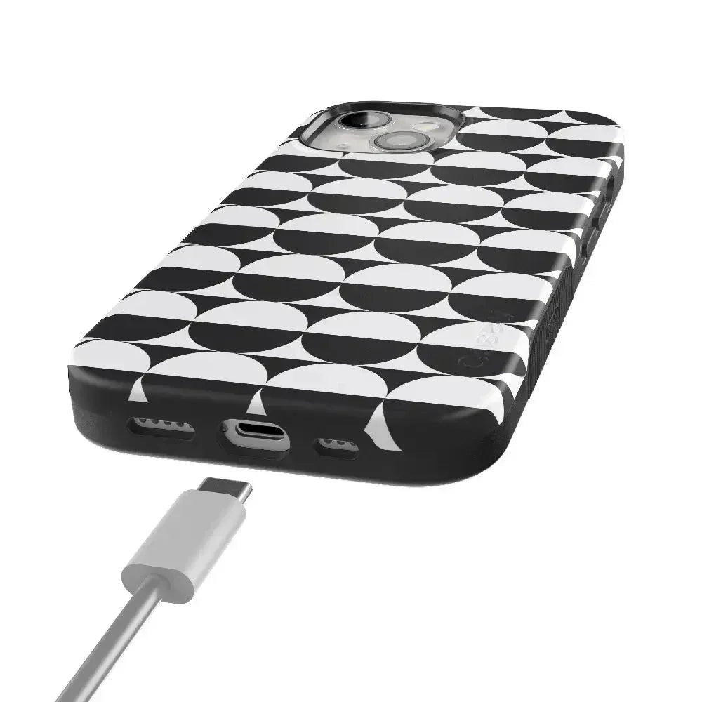 Half Moon | High Contrast Design Case Phone Case Casetry