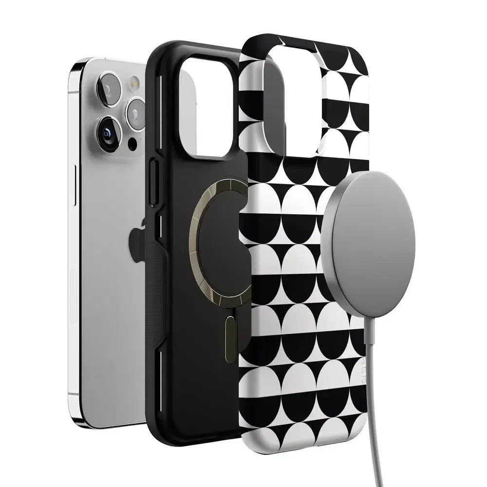 Half Moon | High Contrast Design Case Phone Case Casetry