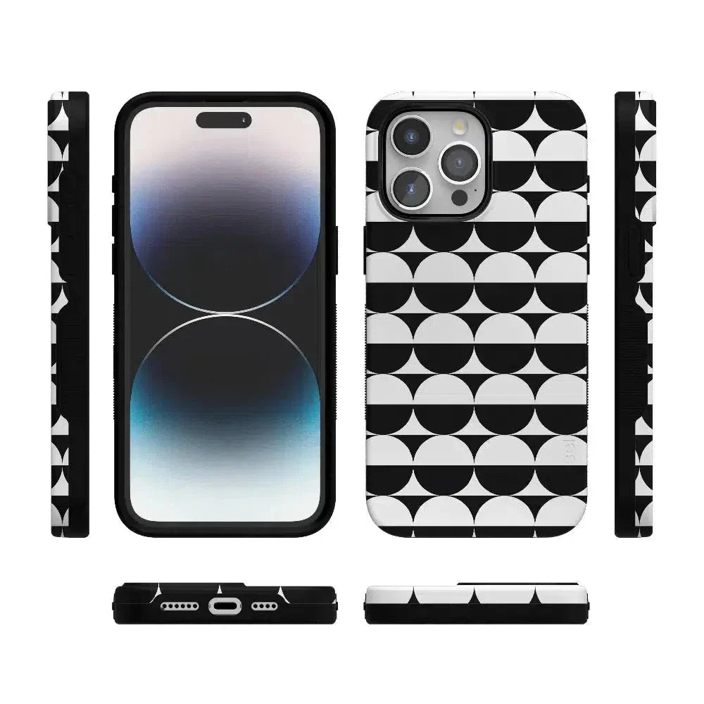 Half Moon | High Contrast Design Case Phone Case Casetry