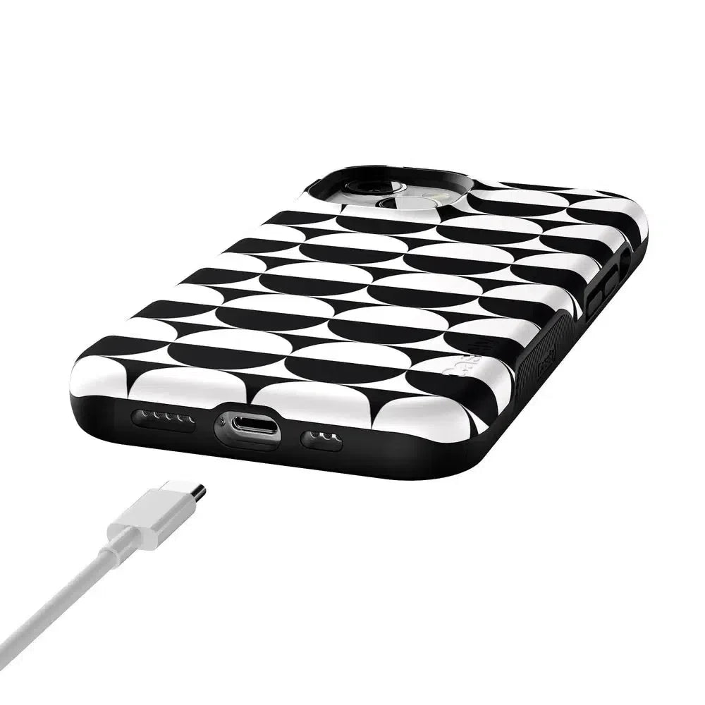 Half Moon | High Contrast Design Case Phone Case Casetry
