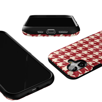 Scarlet Stitch | Red Houndstooth Case