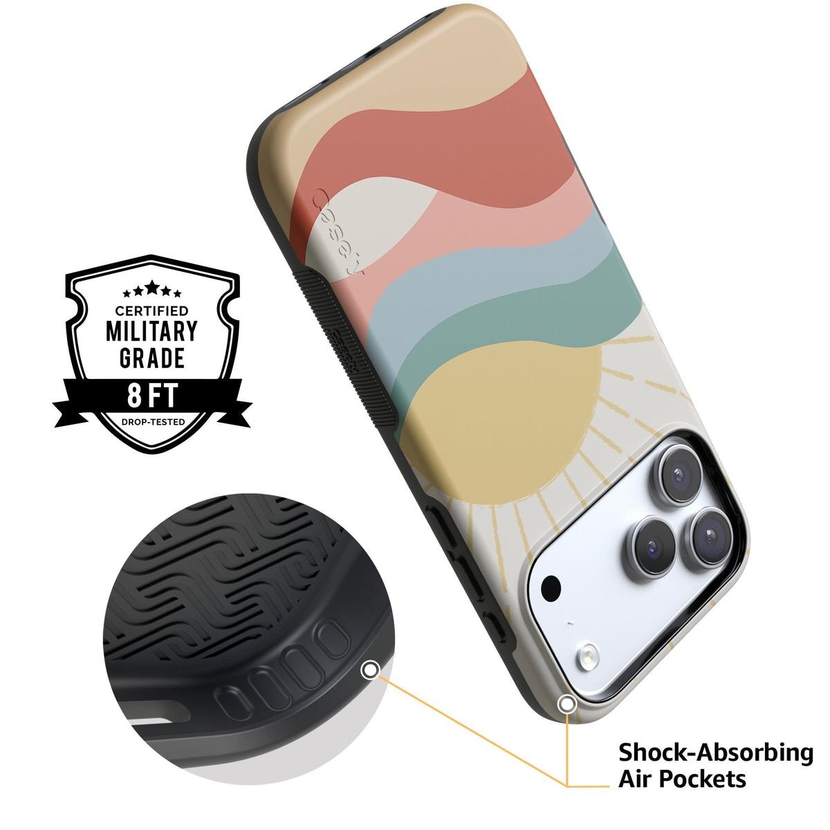 Here Comes the Sun | Colorblock Sunset Case iPhone Case get.casely