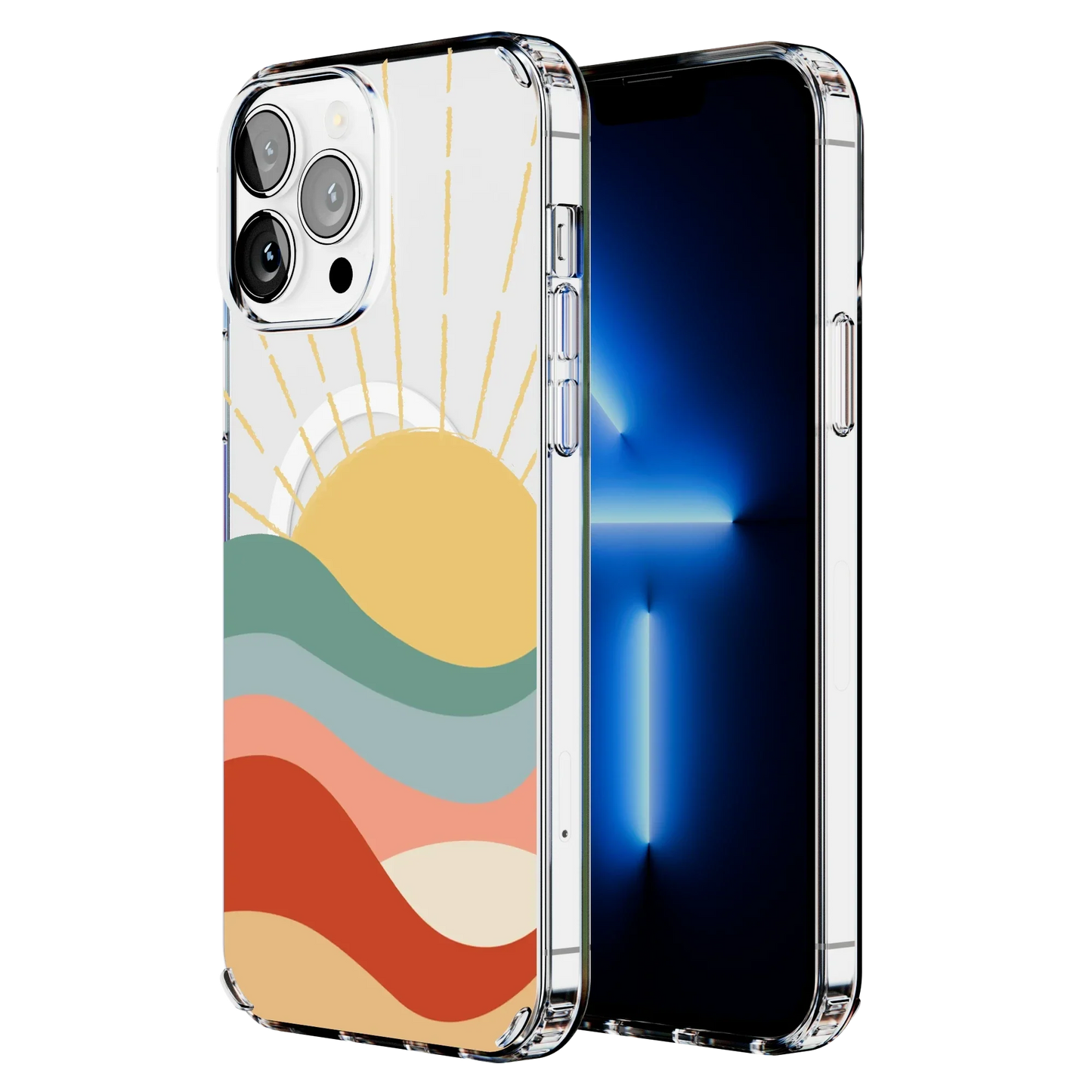 Here Comes the Sun | Colorblock Sunset Case iPhone Case get.casely