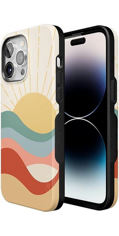 Here Comes the Sun | Colorblock Sunset Case iPhone Case get.casely