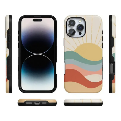 Here Comes the Sun | Colorblock Sunset Case iPhone Case get.casely