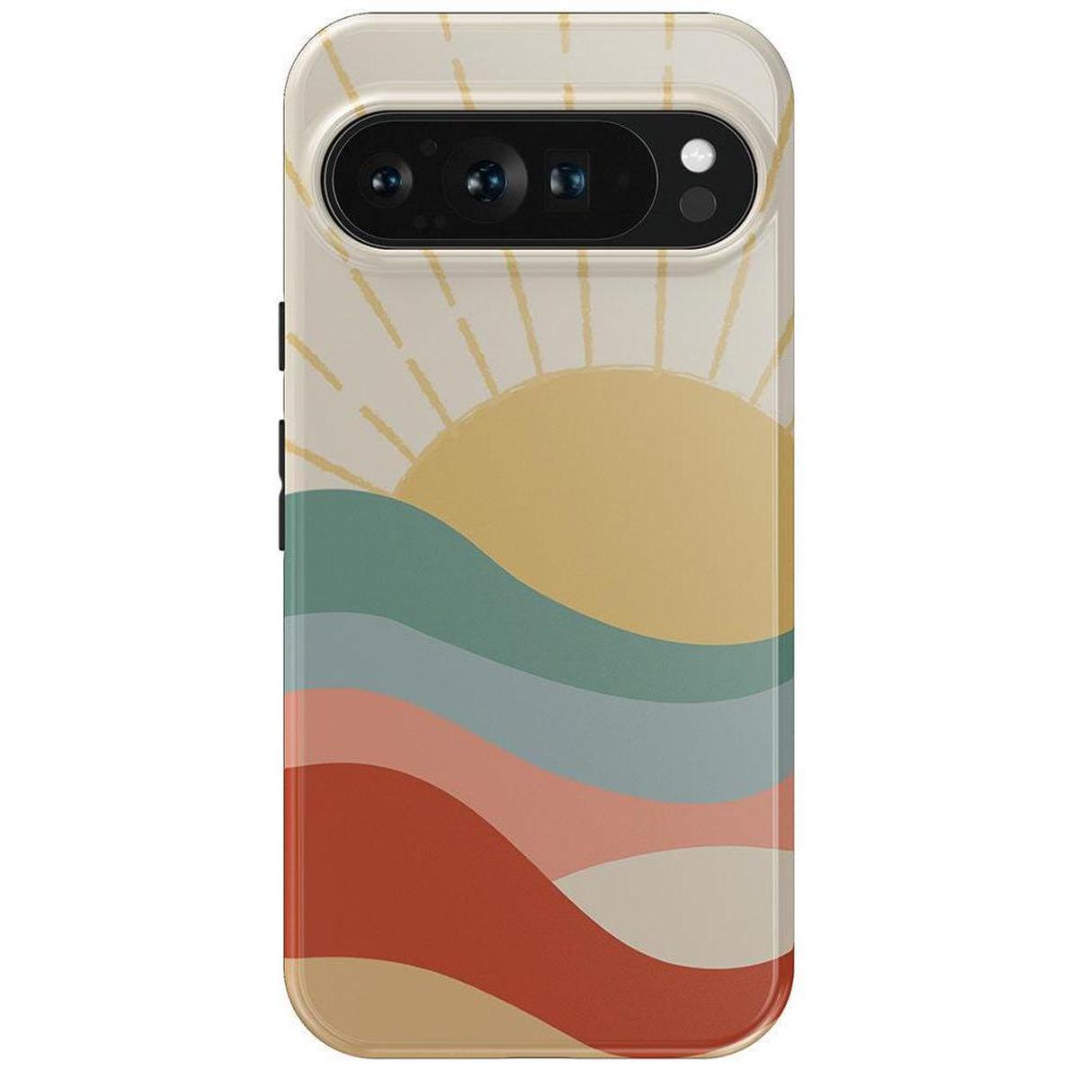 Here Comes the Sun | Colorblock Sunset Google Pixel Case Google Pixel Case Casetry Essential Google Pixel 9 Pro XL