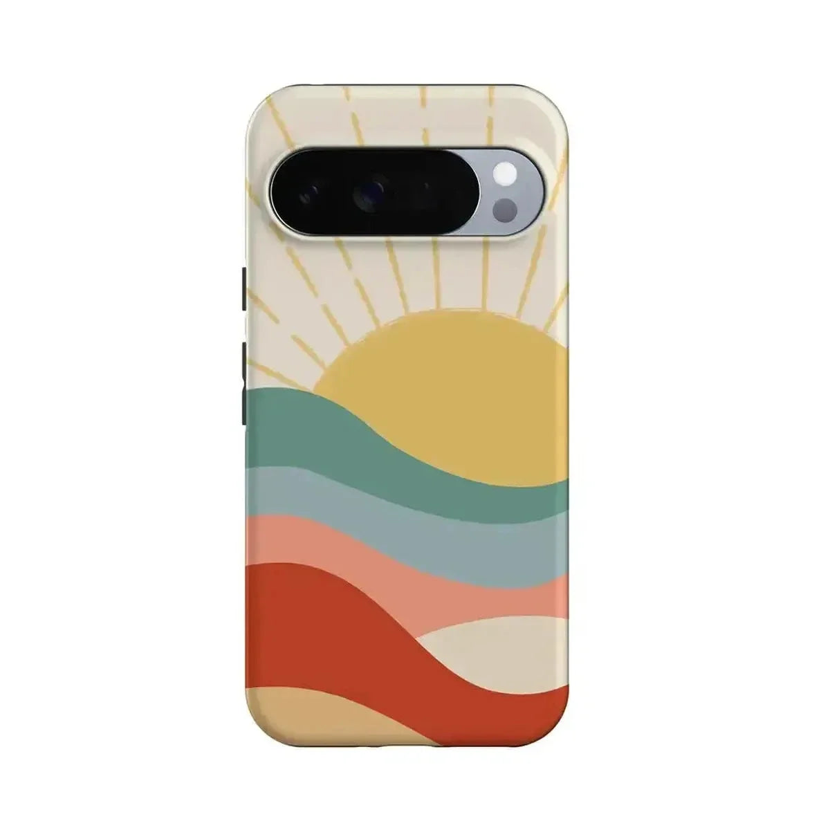 Here Comes the Sun | Colorblock Sunset Google Pixel Case Google Pixel Case Casetry Essential + MagSafe® Google Pixel 10 Pro XL