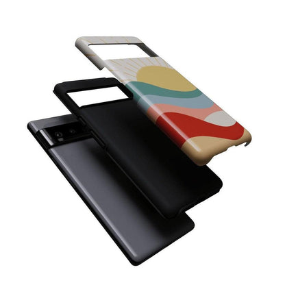 Here Comes the Sun | Colorblock Sunset Google Pixel Case Google Pixel Case Casetry