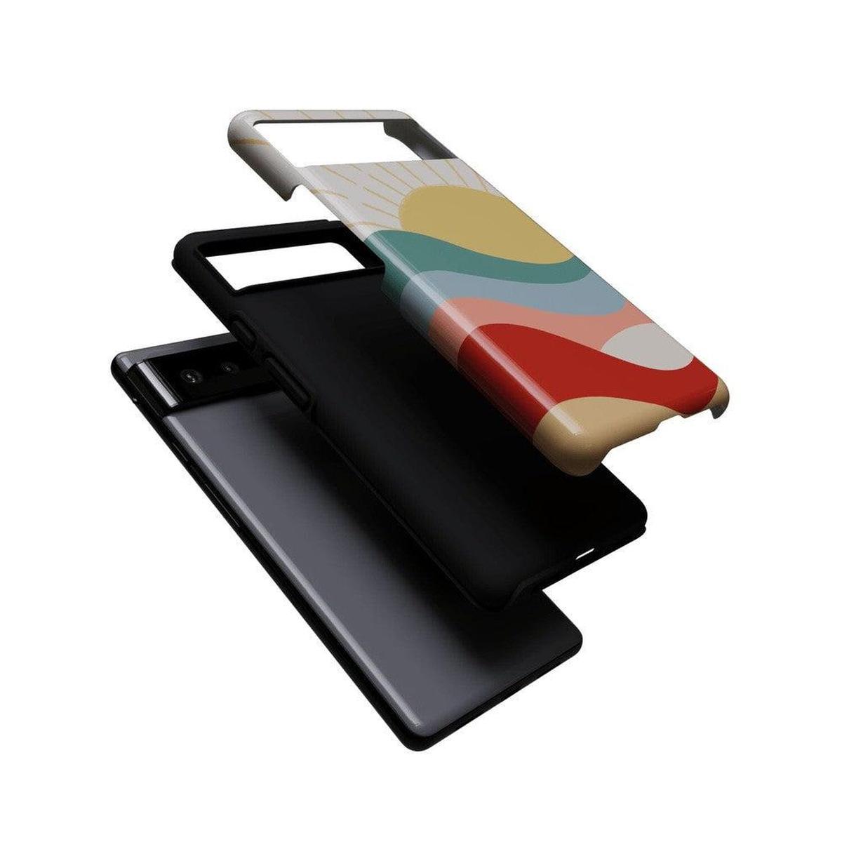 Here Comes the Sun | Colorblock Sunset Google Pixel Case Google Pixel Case Casetry