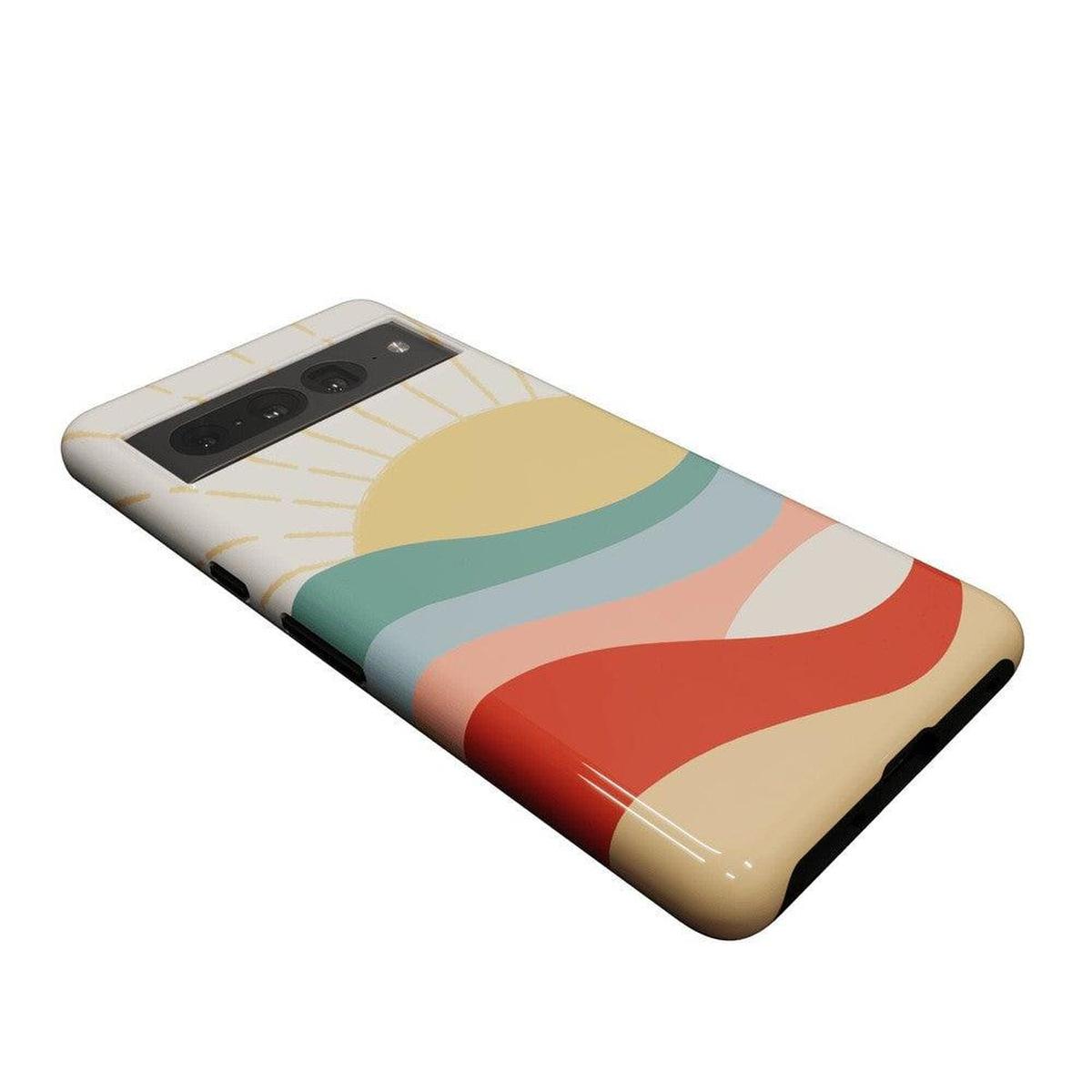 Here Comes the Sun | Colorblock Sunset Google Pixel Case Google Pixel Case Casetry