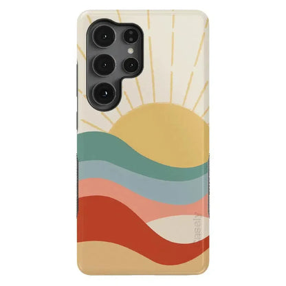 Here Comes the Sun | Colorblock Sunset Samsung Case Samsung Case Casetry Bold Flex + MagSafe® Galaxy S25 Ultra