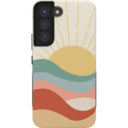 Here Comes the Sun | Colorblock Sunset Samsung Case Samsung Case get.casely Bold Galaxy S22