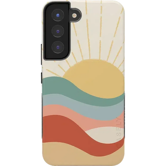 Here Comes the Sun | Colorblock Sunset Samsung Case Samsung Case get.casely Bold Galaxy S22