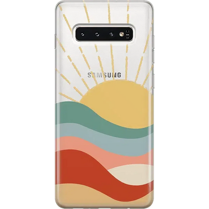 Here Comes the Sun | Colorblock Sunset Samsung Case Samsung Case get.casely Classic Galaxy S10