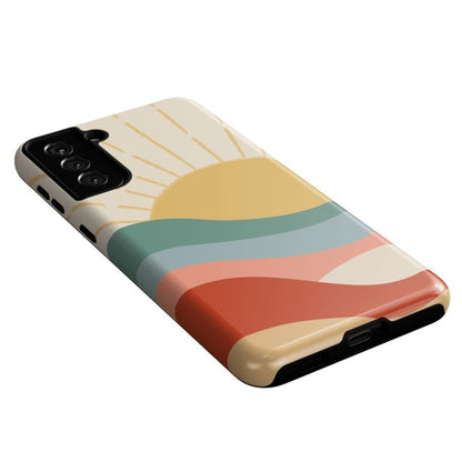 Here Comes the Sun | Colorblock Sunset Samsung Case Samsung Case Casetry