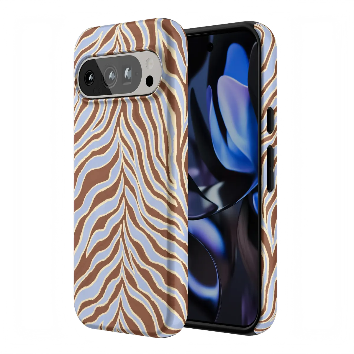 Untamed | Brown & Blue Zebra Case