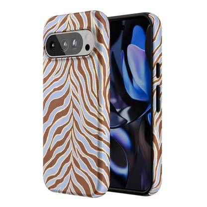 Untamed | Brown & Blue Zebra Case