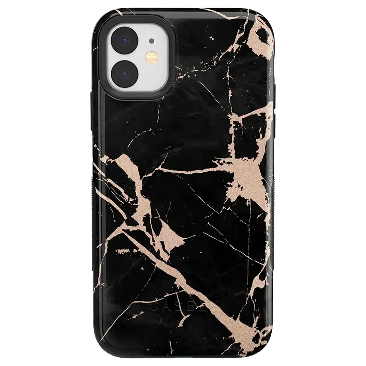 Hidden Gem | Rose Gold and Black Marble Case iPhone Case get.casely Bold iPhone 11