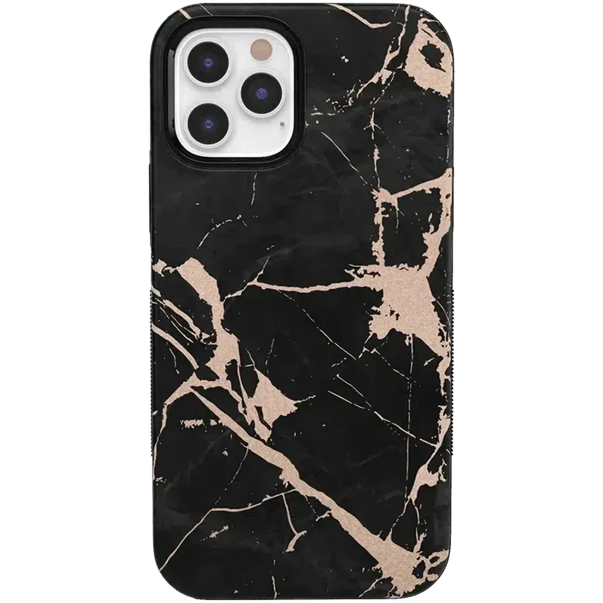 Hidden Gem | Rose Gold and Black Marble Case iPhone Case get.casely Bold iPhone 12 Pro Max