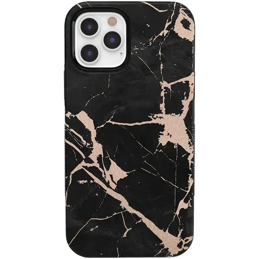 Hidden Gem | Rose Gold and Black Marble Case iPhone Case get.casely Bold iPhone 12 Pro Max