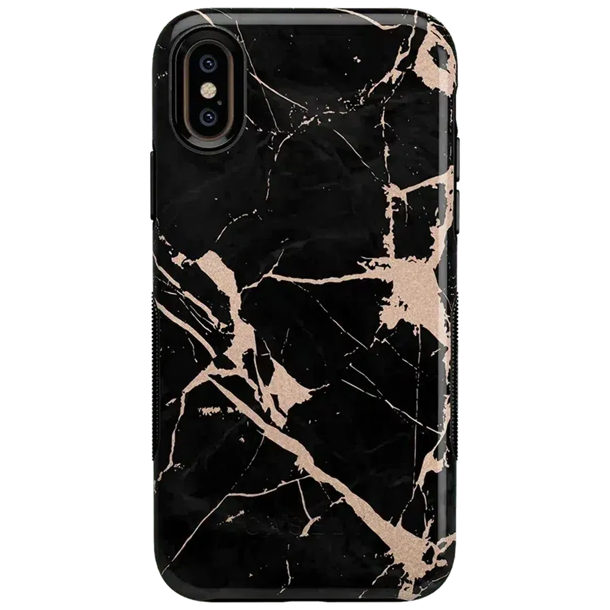 Hidden Gem | Rose Gold and Black Marble Case iPhone Case get.casely Bold iPhone XS Max