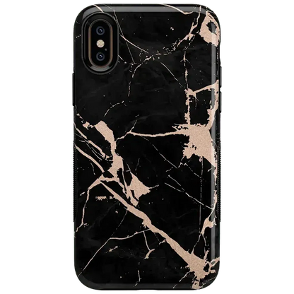 Hidden Gem | Rose Gold and Black Marble Case iPhone Case get.casely Bold iPhone XS Max