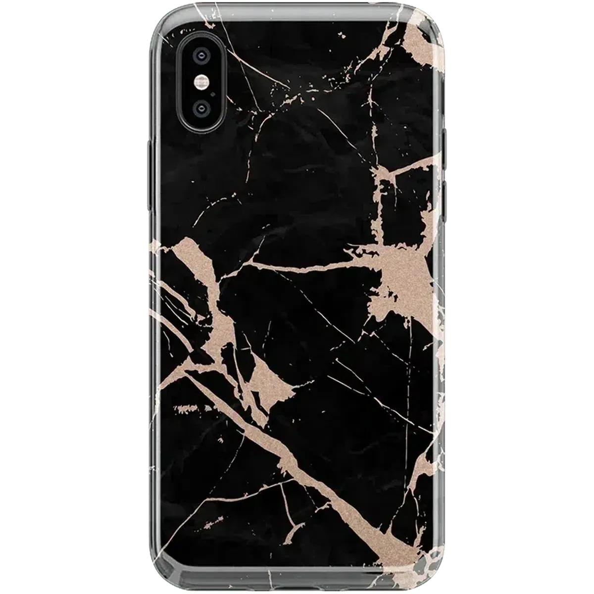 Hidden Gem | Rose Gold and Black Marble Case iPhone Case get.casely Classic iPhone X / XS