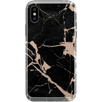 Hidden Gem | Rose Gold and Black Marble Case iPhone Case get.casely Classic iPhone X / XS