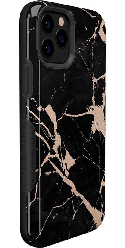 Hidden Gem | Rose Gold and Black Marble Case iPhone Case get.casely