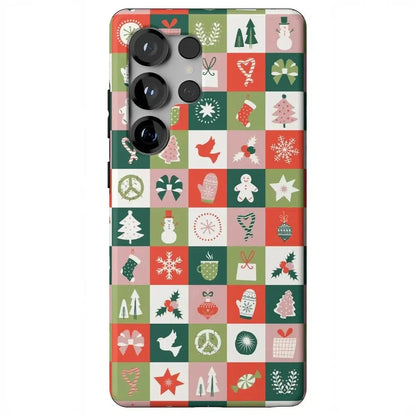 Holiday Square | Countdown to Christmas Case Phone Case Casetry Essential + MagSafe® Galaxy S25 Ultra