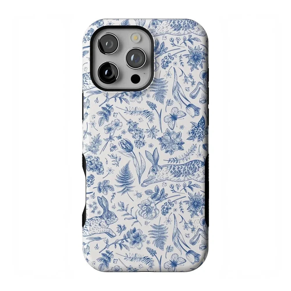 Hop & Bloom | Bunny Toile Case Phone Case Casetry Bold Flex + MagSafe® iPhone 16 Pro Max