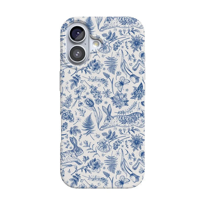 Hop & Bloom | Bunny Toile Case Phone Case Casetry Classic + MagSafe® iPhone 17