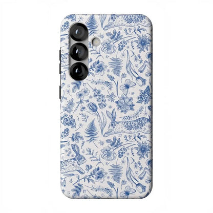 Hop & Bloom | Bunny Toile Case Phone Case Casetry Essential + MagSafe® Galaxy S25