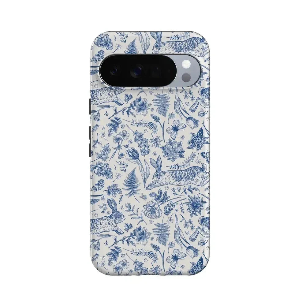 Hop & Bloom | Bunny Toile Case Phone Case Casetry Essential + MagSafe® Google Pixel 10 Pro XL