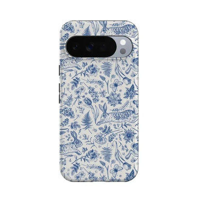 Hop & Bloom | Bunny Toile Case Phone Case Casetry Essential + MagSafe® Google Pixel 10 Pro XL