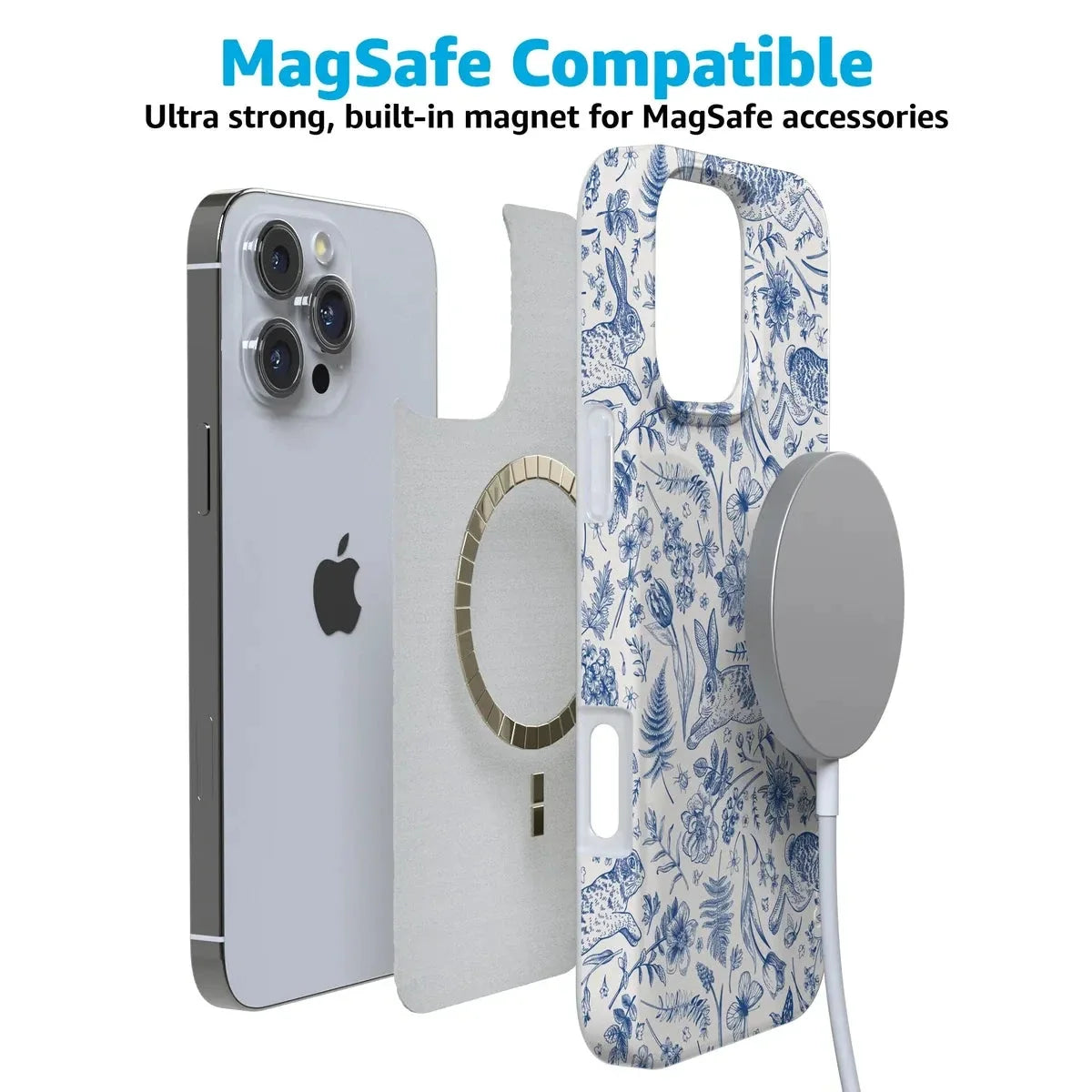 Hop & Bloom | Bunny Toile Case Phone Case Casetry