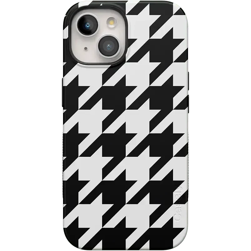 Houndstooth | High Contrast Design Case Phone Case Casetry Bold Flex + MagSafe® iPhone 15 Plus