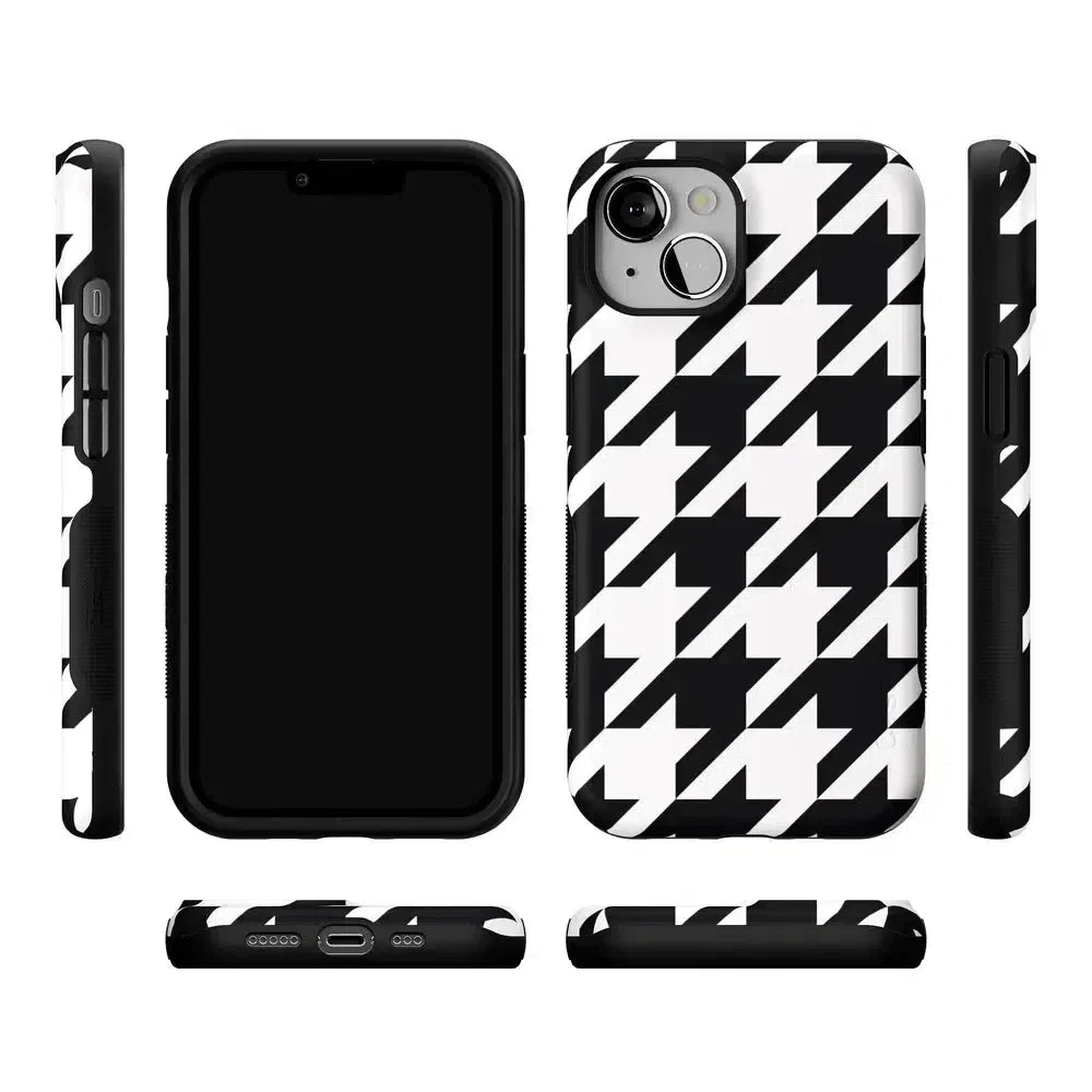 Houndstooth | High Contrast Design Case Phone Case Casetry