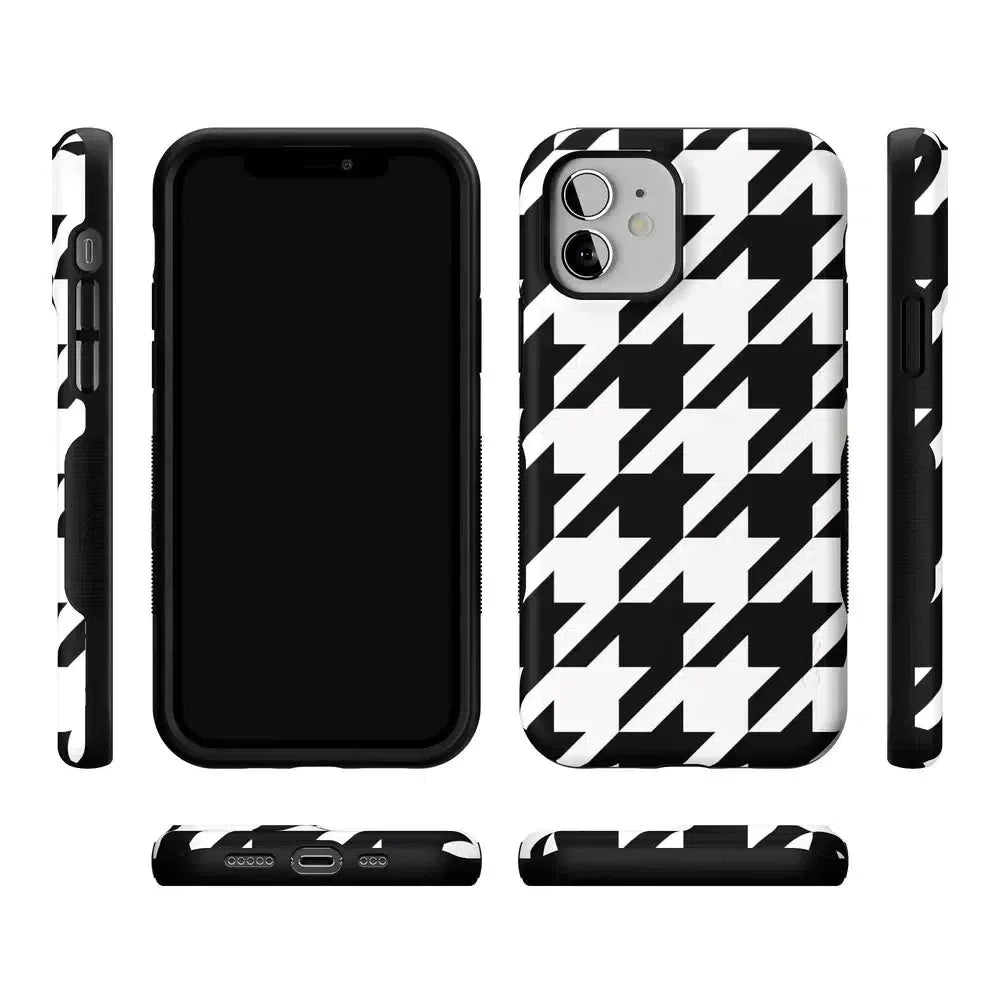 Houndstooth | High Contrast Design Case Phone Case Casetry