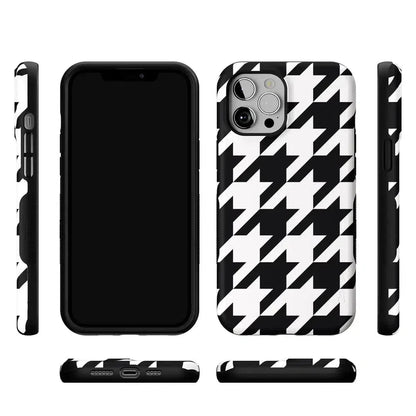 Houndstooth | High Contrast Design Case Phone Case Casetry