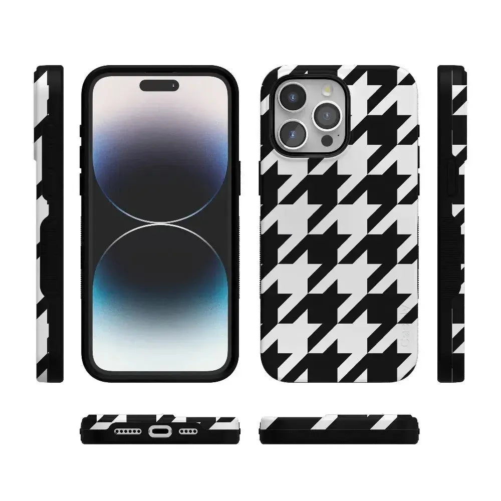 Houndstooth | High Contrast Design Case Phone Case Casetry
