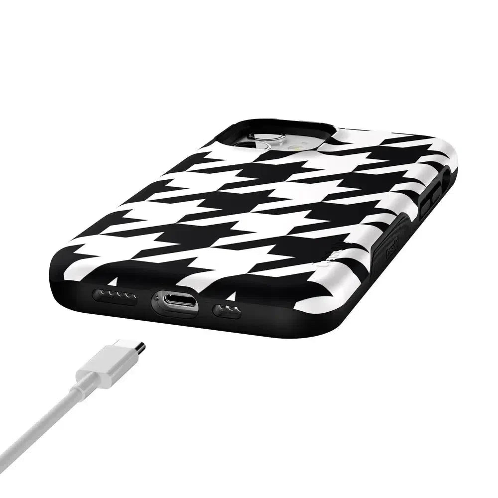 Houndstooth | High Contrast Design Case Phone Case Casetry